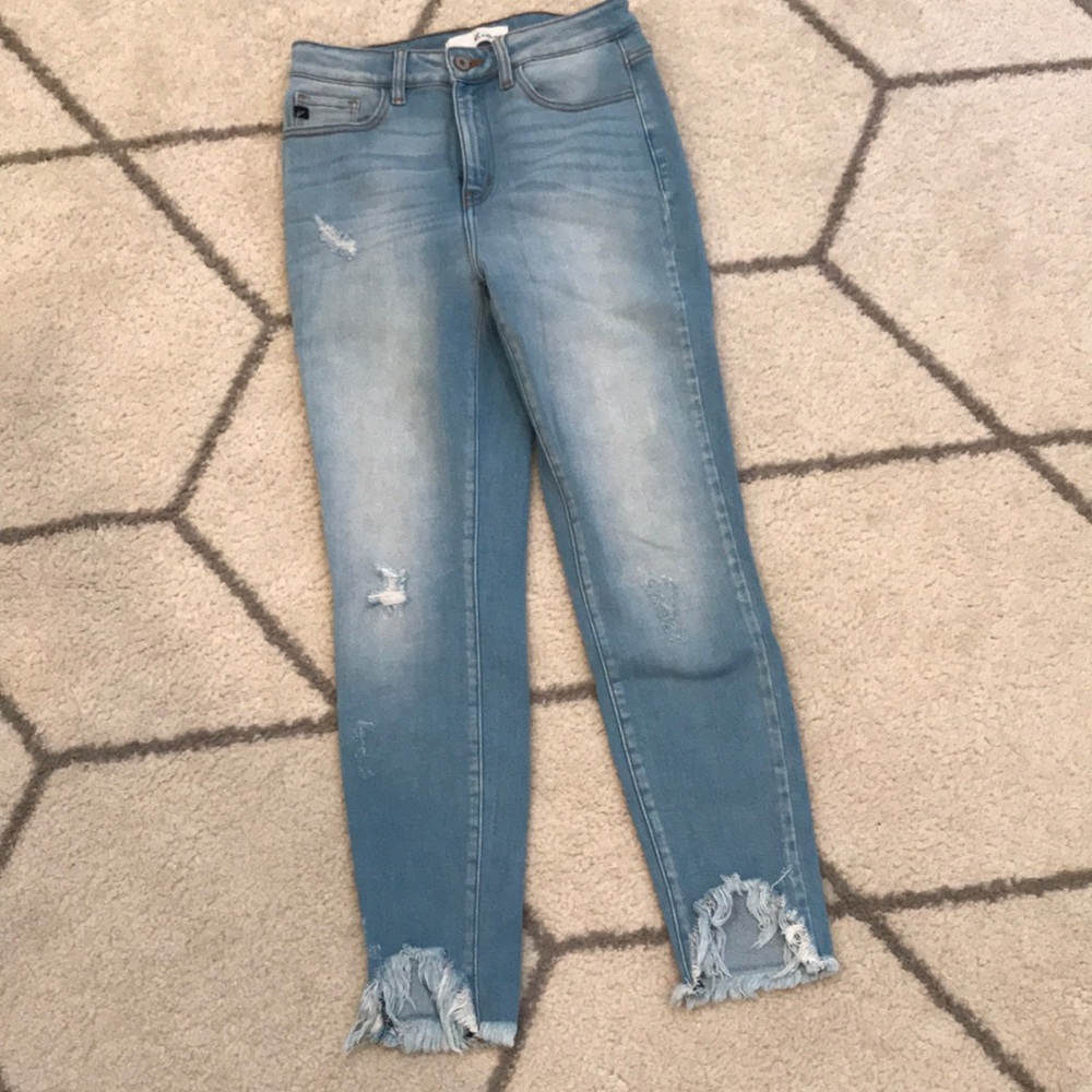 Kancan frayed hem jeans